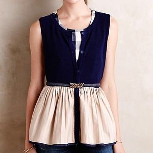Anthropologie Moth peplum top
